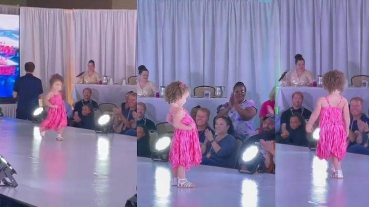 Video of toddler walking down the ramp goes viral