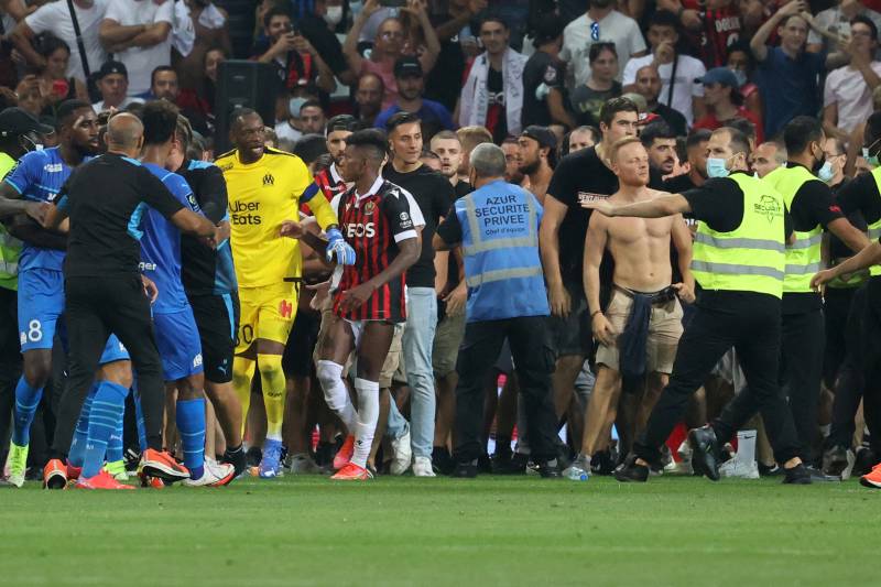 Nice, Marseille game abandoned after bottles thrown and 'players attacked'