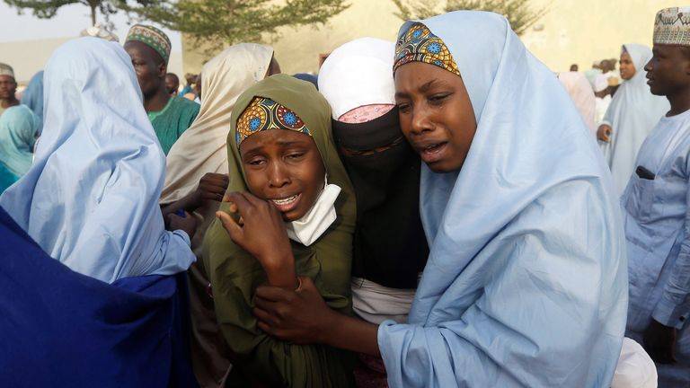 Dozens of abducted Nigeria pupils reunited with parents after three months