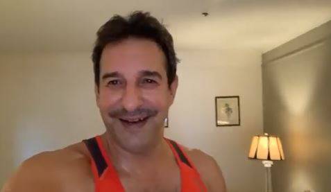 Waseem Akram introduces quarantine-style moustache