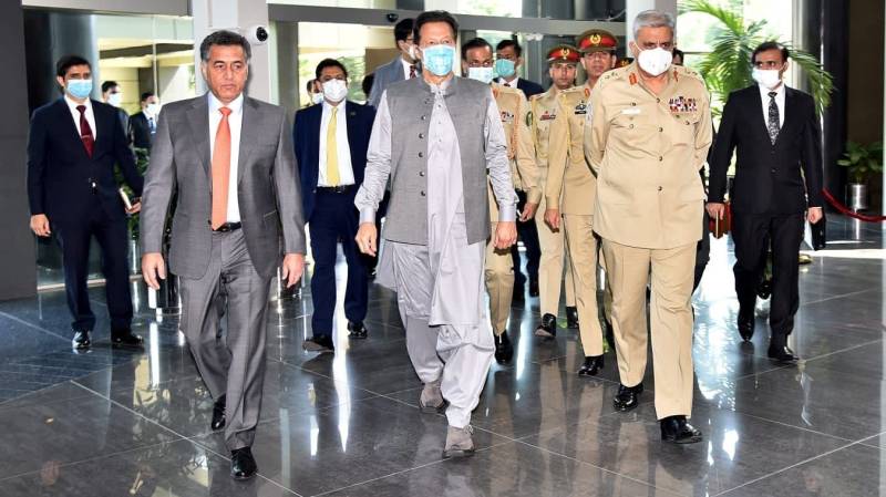 PM Imran Khan visits ISI Headquarters.