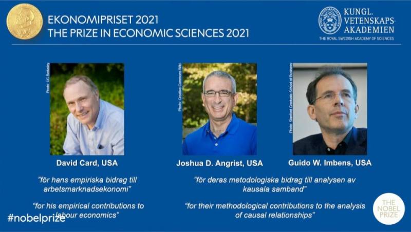 Nobel, economics, David Card, Joshua Angrist, Guido Imbens