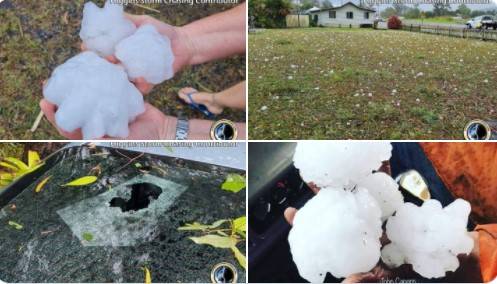 Mango-sized hailstones hit Australian town