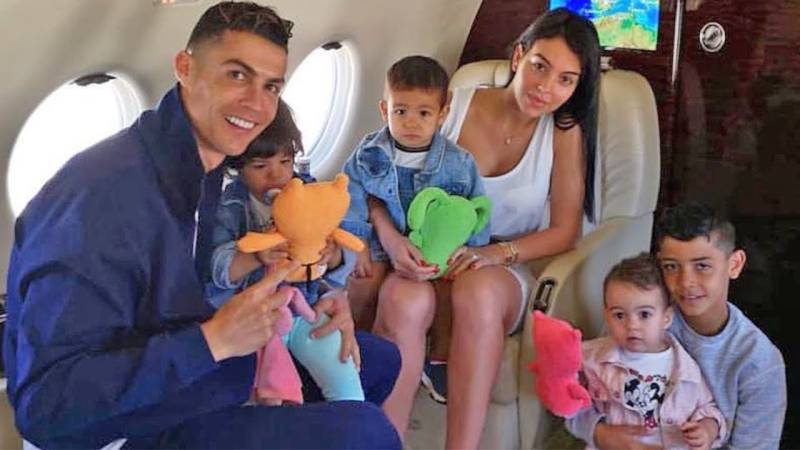 Cristiano Ronaldo with family