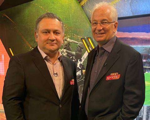 Dr Nouman Niaz with David Gower