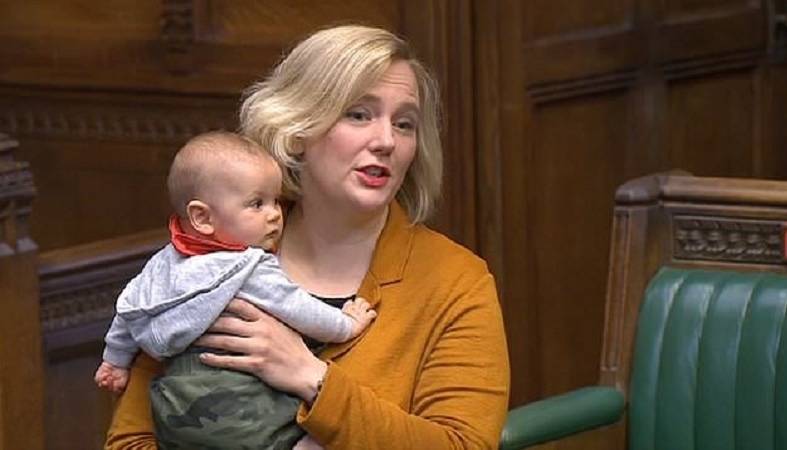 Breastfeeding British MP given parliamentary baby ban