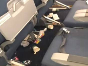 British firm releases pictures of PIA plane littered with garbage