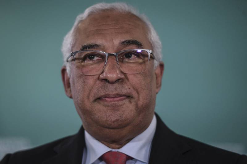 Portuguese incumbent Prime Minister and leader of the Socialist party (PS) Antonio Costa delivers a speech. AFP