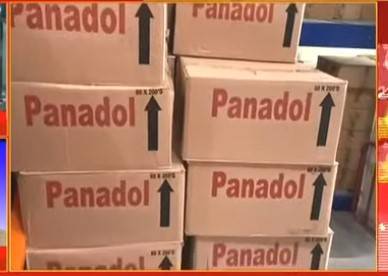 Thousands of Panadol tablet cartons seized in Mardan