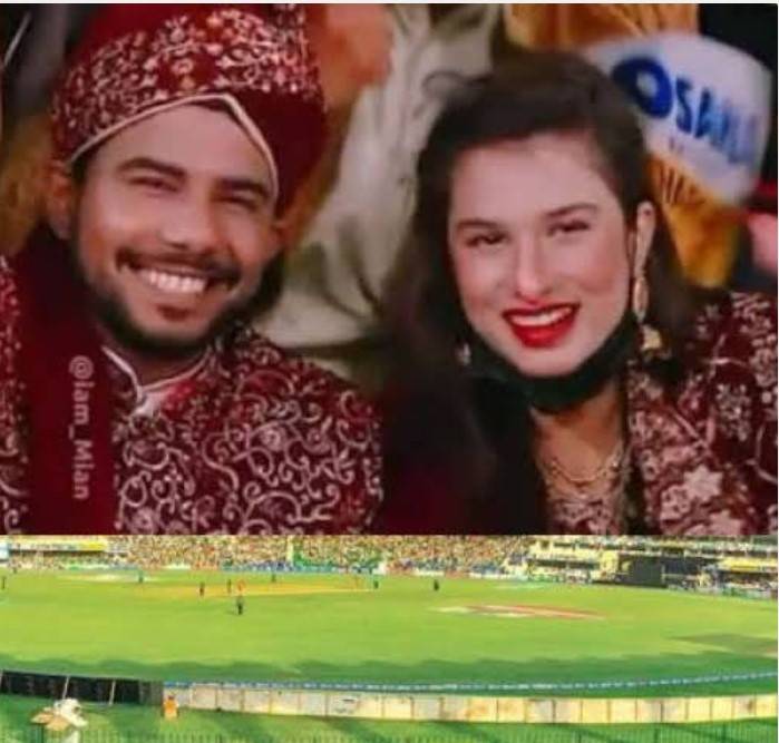 Newly-weds go straight to Qaddafi stadium to watch PSL match