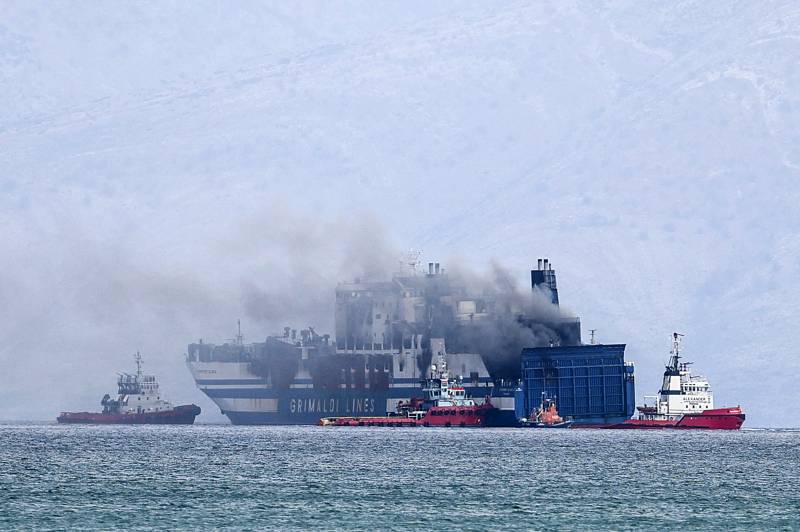 Passenger found alive on ferry ablaze off Greece