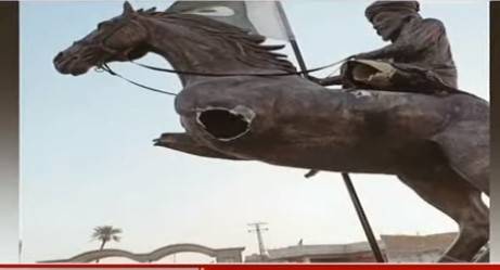 Horse statue maimed by beauty hater in Bannu