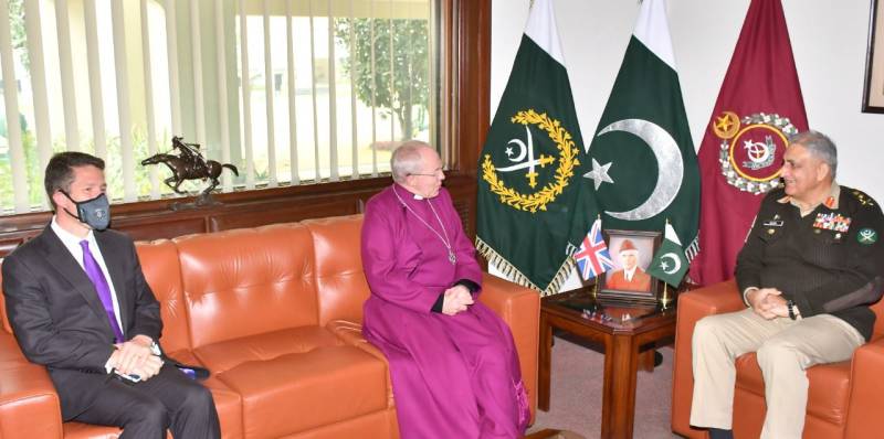 Archbishop of Canterbury meets Gen Bajwa at GHQ