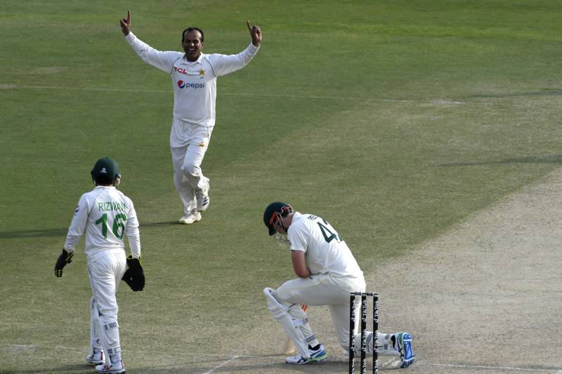 Nauman shines as first Pakistan-Australia Test heads for a draw