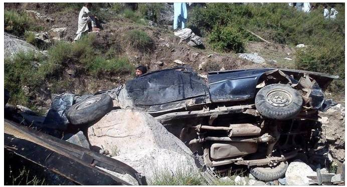 Two cops die as their van falls into Shangla ravine