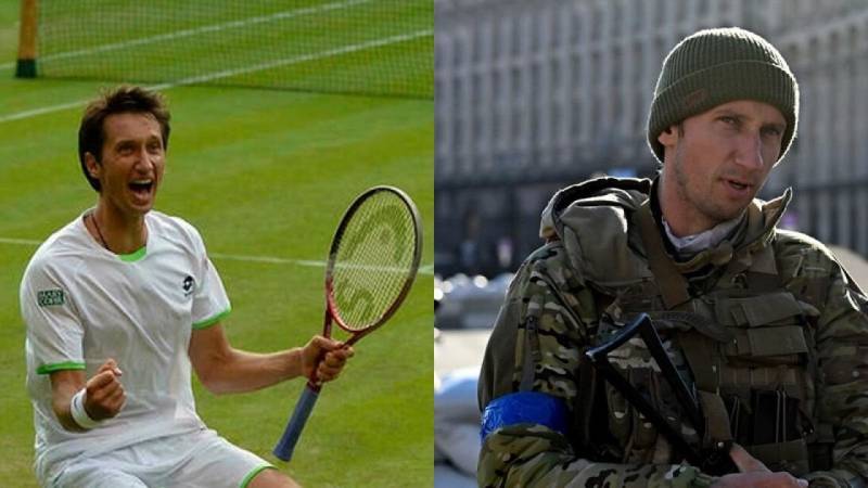 Federer's Ukranian conqueror swaps racquet for Kalashnikov