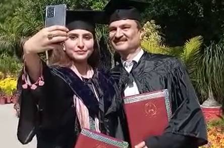 KP father, daughter get PhD degrees on same day