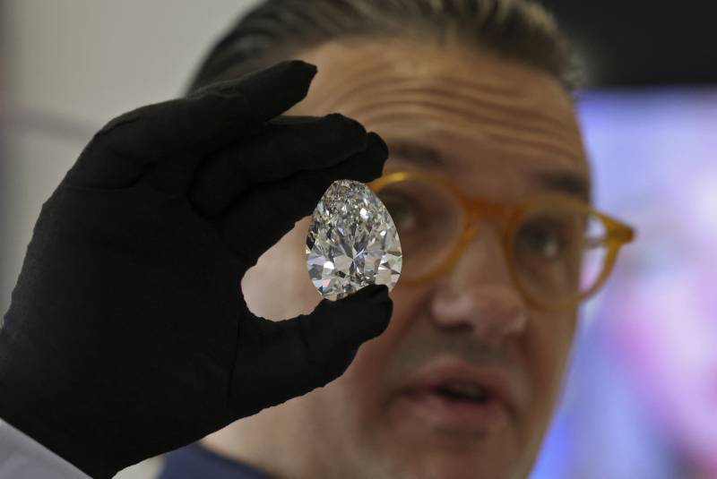 Giant white diamond 'The Rock' makes debut in Dubai