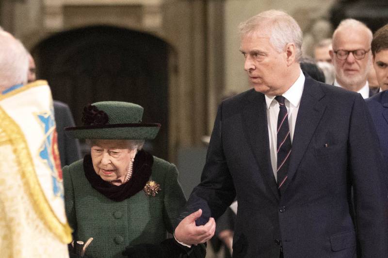 Queen leads royals - including Andrew - in Prince Philip tribute