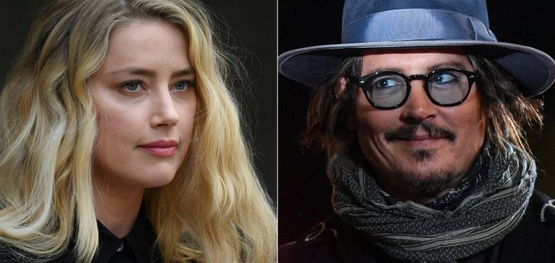 Amber Heard and Johnny Depp. AFP