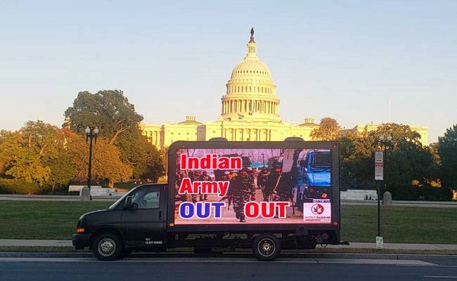 WKAF rents digital truck to highlight human rights situation in Kashmir