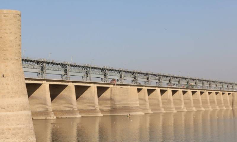 Flood The water level is continuously receding in Indus River at the point of Kotri Barrage