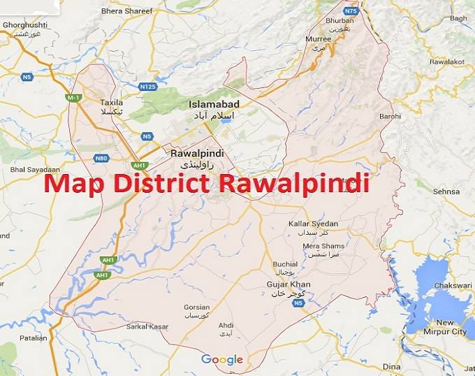 Rawalpindi district divides into three tehsils