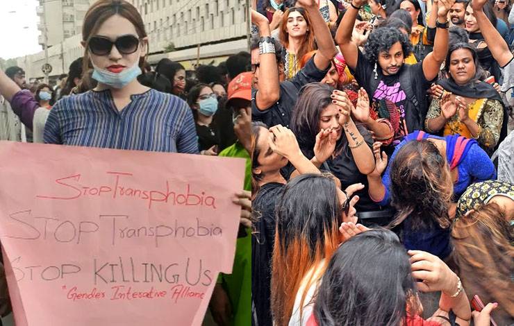 Civil society stages protest for rights of transgender 