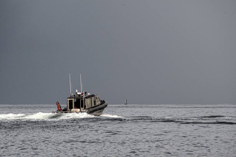 A vessel of the Coast Guard go out searching for a small plane that crashed off the coast of Costa Rica on Friday, in Limon, Costa Rica. AFP