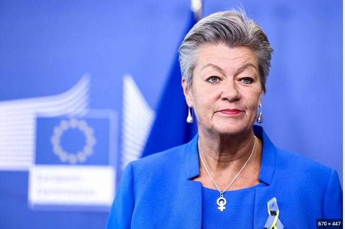 EU Commissioner Ylva Johansson arrives in Islamabad 