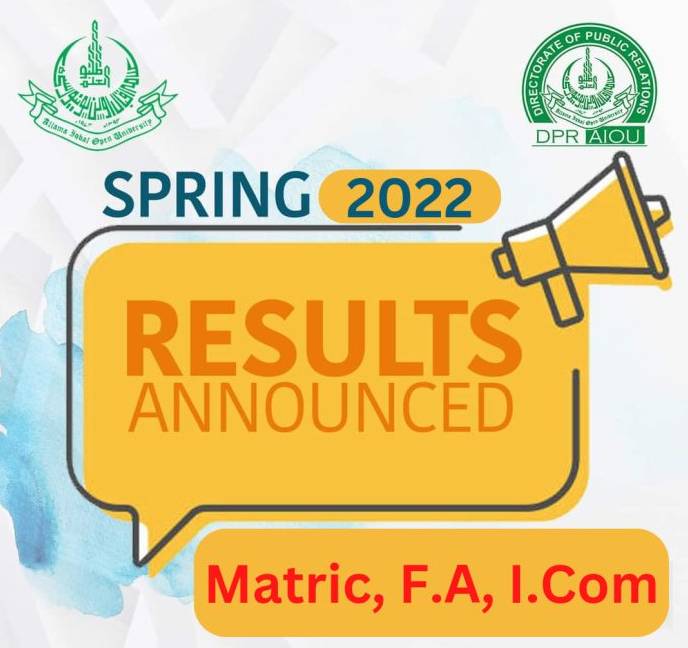 AIOU announces Matric, FA results