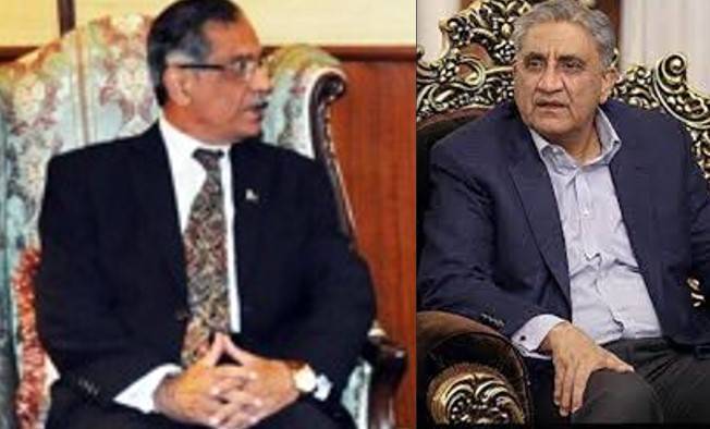 Ex-COAS Gen Bajwa meets former CJP Justice Saqib Nisar