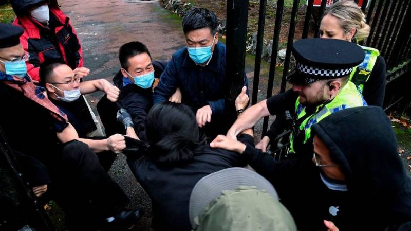 China rebukes UK over Manchester consulate protest violence