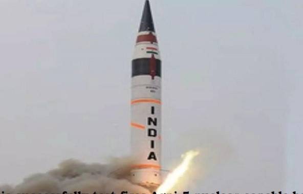 India carries out night trials of nuclear-capable Agni-5 missile