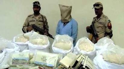 Anti-Narcotics Force (ANF) Wednesday seized 56 kilograms of ice drug, absorbed in six clay ovens that were being sent to Jeddah