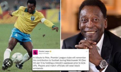 Premier League to honour Pele with pre-match tributes