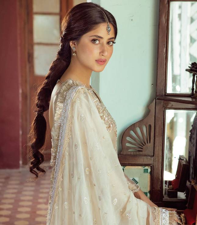 Sajal Aly flawless in white outfit