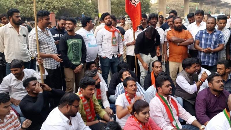 TISS students watching BBC documentary on Modi