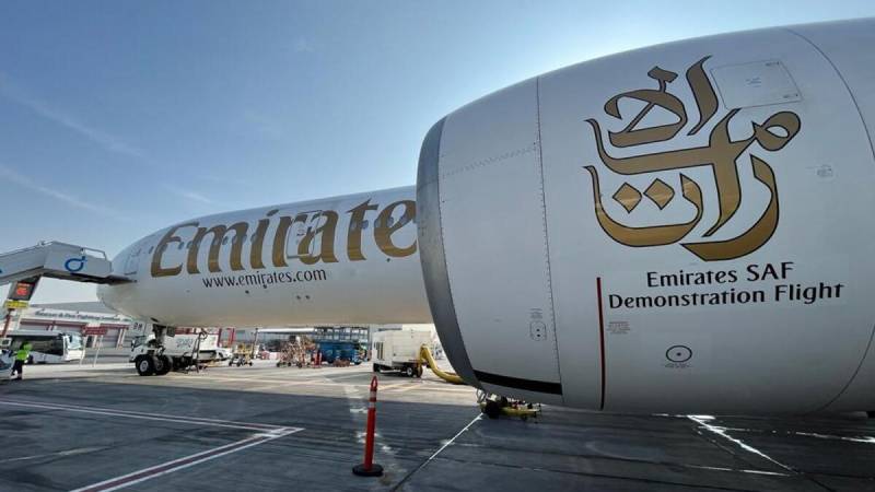 Emirates announces 'milestone' sustainable fuel flight