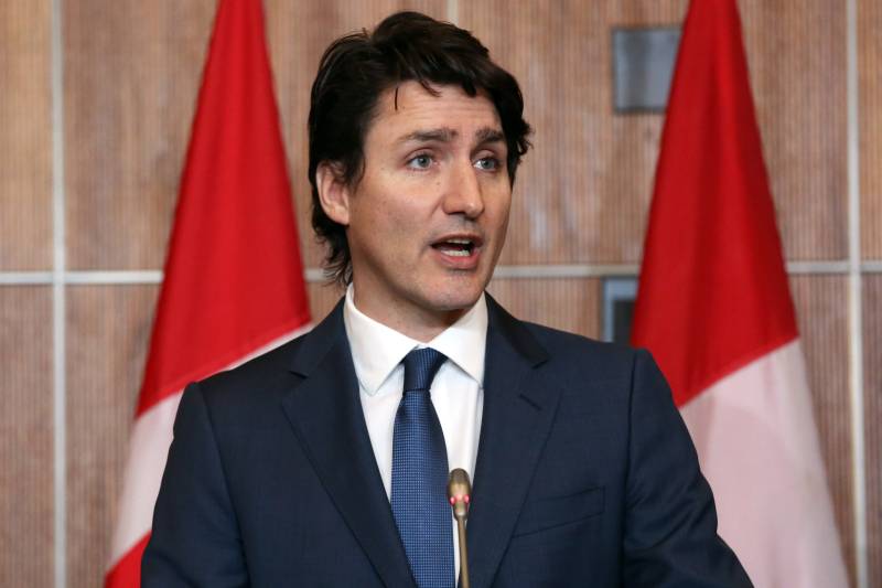 Canadian Prime Minister Justin Trudeau speaks during a news conference in Ottawa, Ontario, Canada. Trudeau said on February 12, 2023, an 