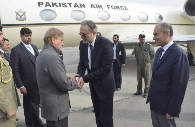 Prime Minister Shehbaz Sharif left Lahore for Turkiye to express solidarity and support with the Turkish people in the wake of massive earthquake