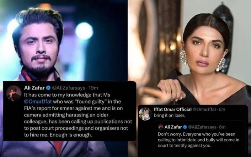 'Enough is enough':  Ali Zafar in action to stem Iffat Omer's smearing 