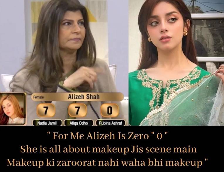 Rubina Ashraf says Alizeh Shah is all about makeup