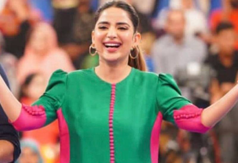 Saboor Aly’s comical green dress has netizens in hysterics  