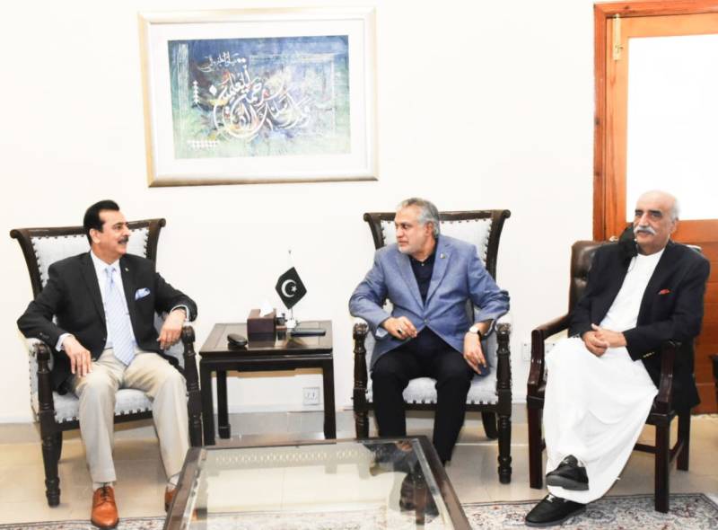 PPP stalwarts meet Finance Minister Ishaq Dar  