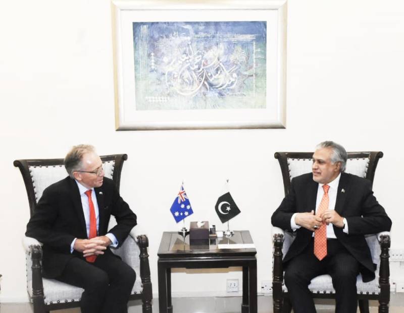 Ishaq Dar, Australian envoy pledge to enhance bilateral ties 