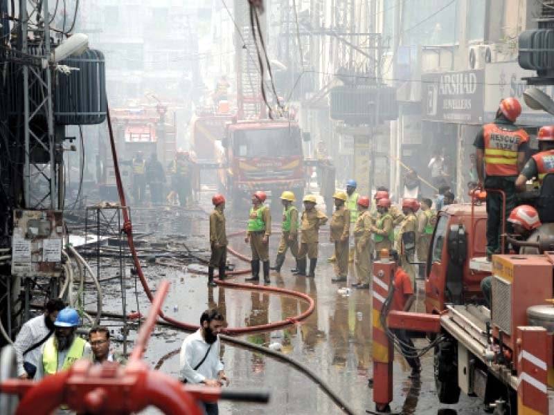 Fire breaks out in Lahore’s Liberty Market