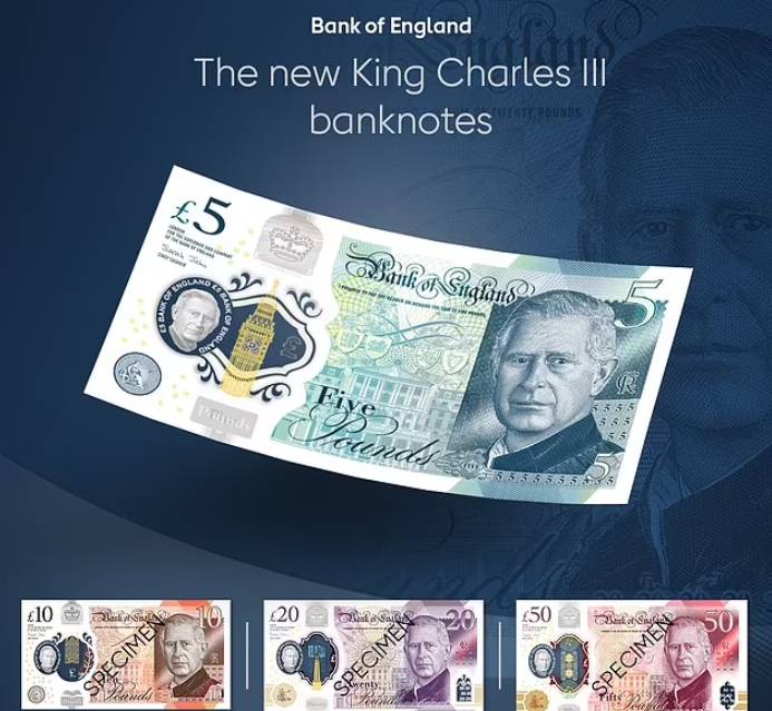 When will new King Charles III banknotes be issued?