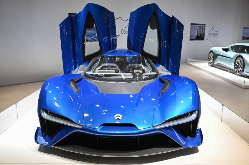 A Nio EP9 is displayed during the 20th Shanghai International Automobile Industry Exhibition in Shanghai. AFP