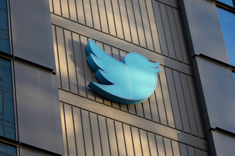 In this file photo taken on October 28, 2022 the Twitter logo is seen on the exterior of Twitter headquarters in San Francisco, California. AFP